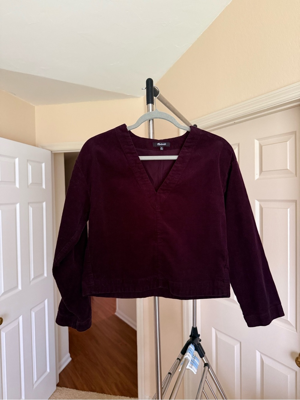 Madewell Relaxed Waffle-Knit V-Neck Top